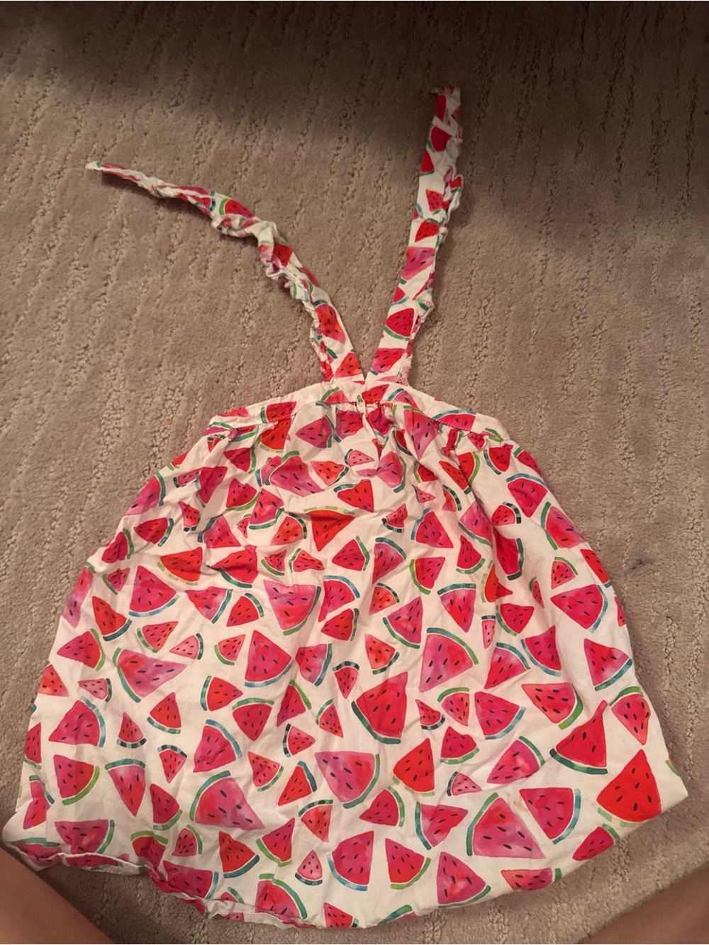 Hatley Watermelon Print Kids Dress - White, Pink, Red